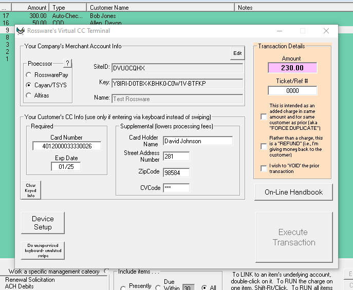 Charging billing items in SDRB