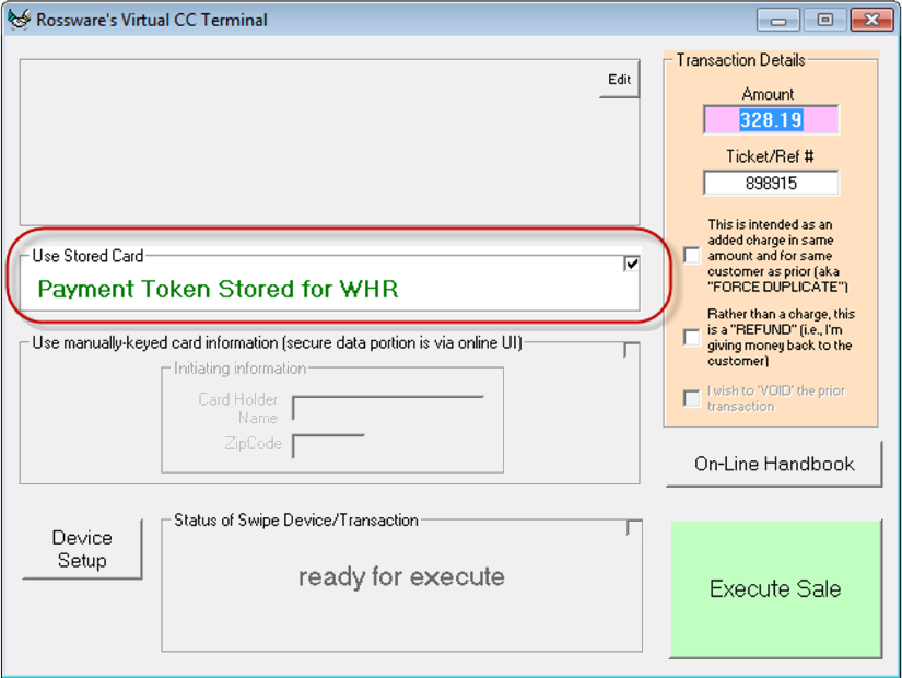 Virtual terminal interface
