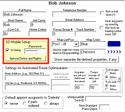 ServiceDesk Settings form